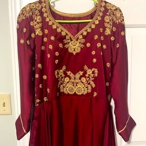Maroon Indian Gown - different style